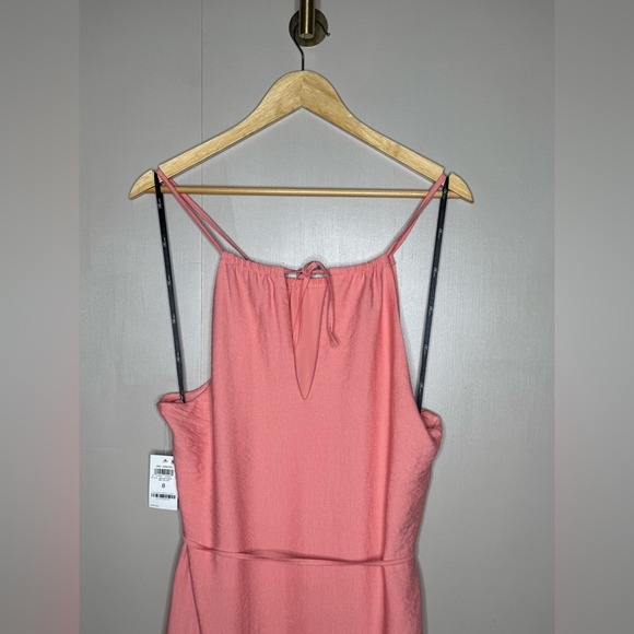 INC Tiered Maxi Dress Size 8 Coral Pink Adjustable Straps NWT Summer - Picture 6 of 12